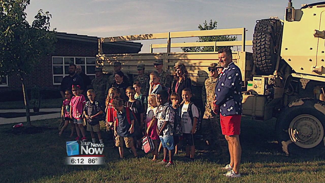 Cridersville Elementary students kick off the school year with military guests 2.jpg
